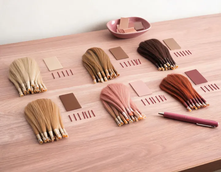 Keratin hair extensions supplier inquiry board illustration
